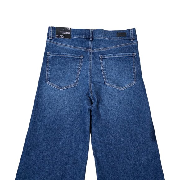 Sofia Vergara Jeans Super High Rise Wide Leg Margot Women's Size 2-18 Dark Blue - Picture 11 of 14